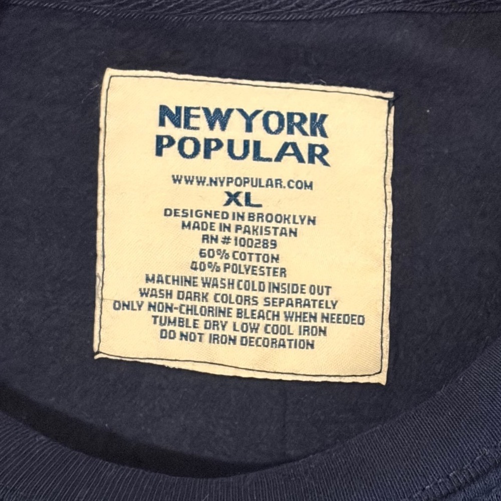 New York Popular Texas Graphic Crewneck Sweatshirt Navy Blue XL NY253TX-NC-XL - Picture 6 of 8